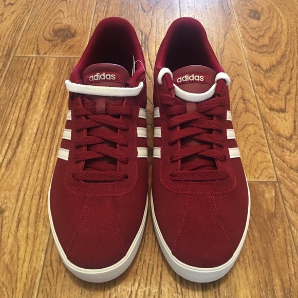 ADIDAS Courtset Burgundy Women’s Sneakers Size 9.5 - Picture 4 of 7